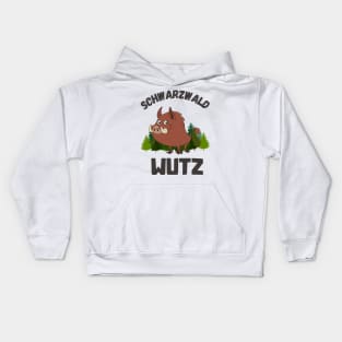 Schwarzwald Lustiges Wildschwein Schwäbisch Wutz Kids Hoodie